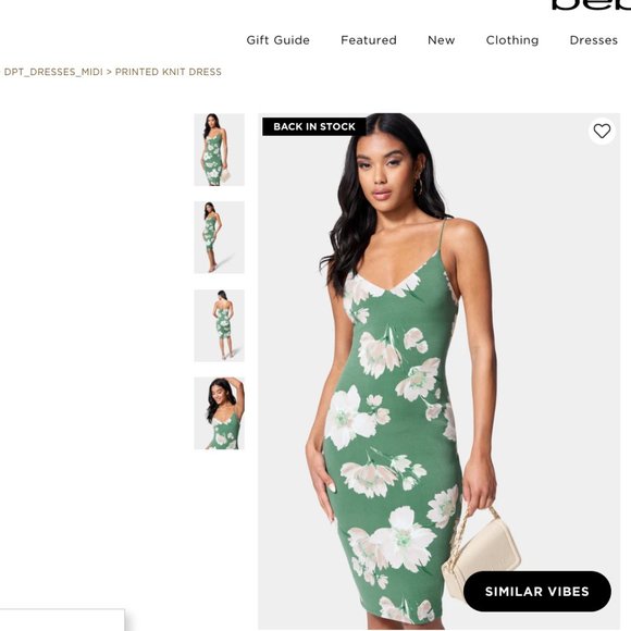 Bebe Brand New Lush Floral Dress - Picture 1 of 3